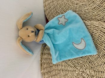 Doudou Lapin Babynat Baby Nat' - Collection Luminescent - Bleu