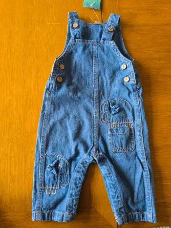 307733 salopette jeans bleu garçon mois