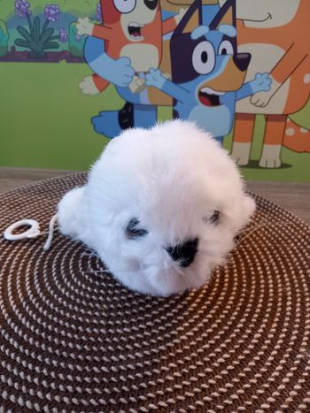 Peluche phoque vintage nounours musicale 25cm 
