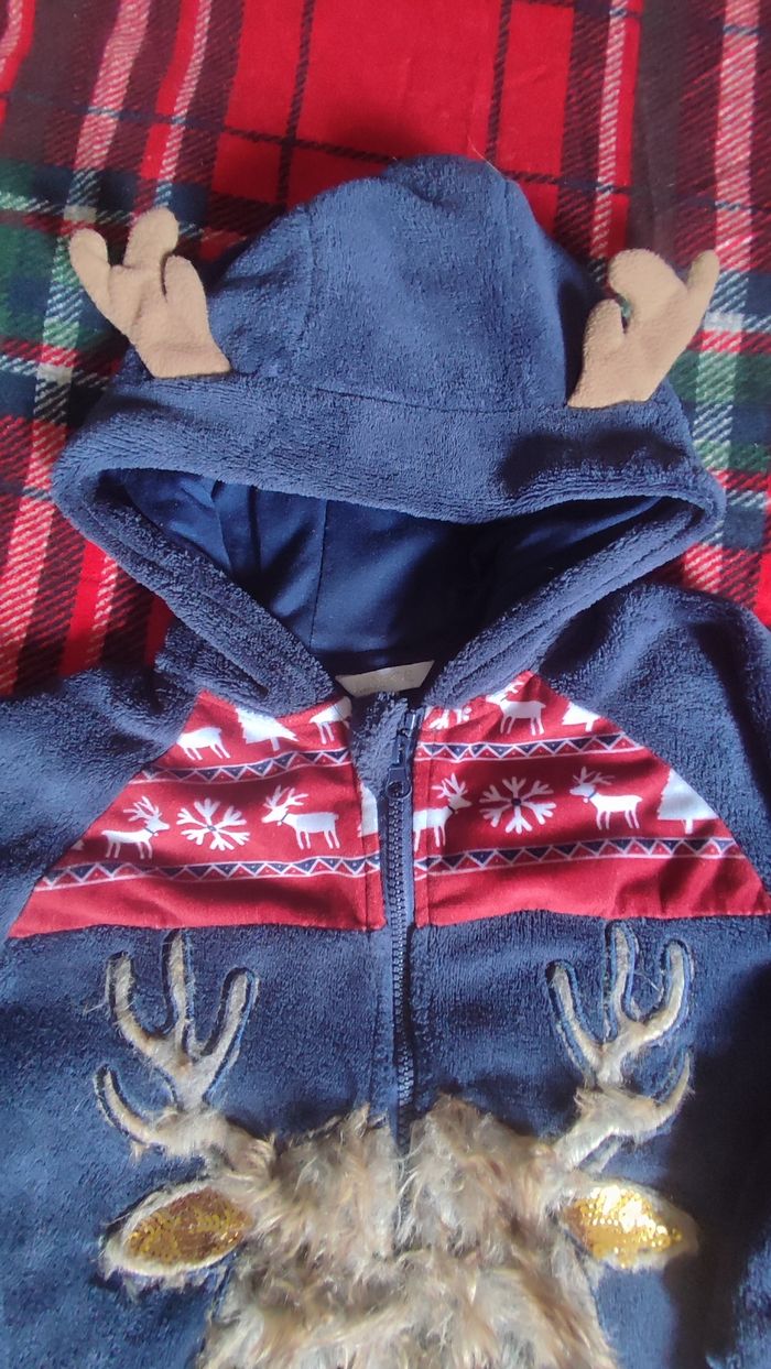 Combinaison surpyjama avec capuche Noël fille Kloane. - photo numéro 3