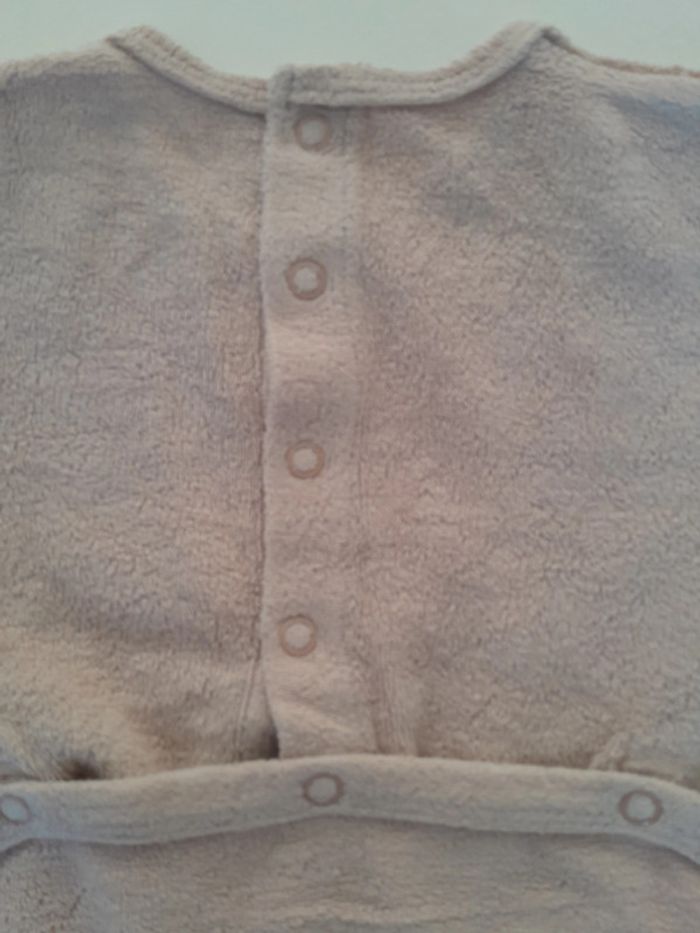 pyjama dors bien velours rose pale dessin lapin 9 mois - photo numéro 3