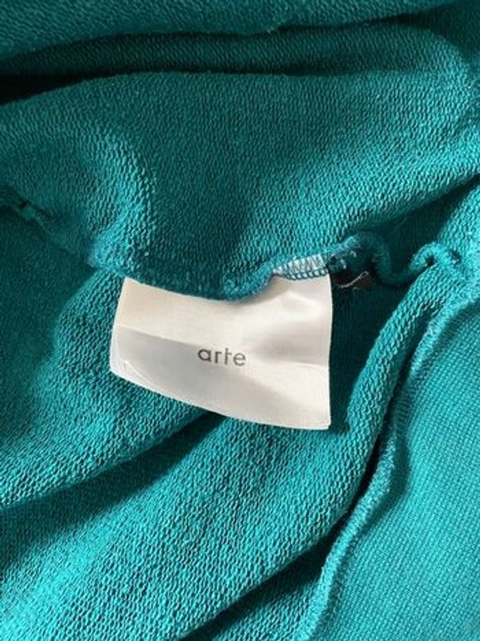 Hoodie Arte Antwerp turquoise logo brodé - Taille L - photo numéro 7