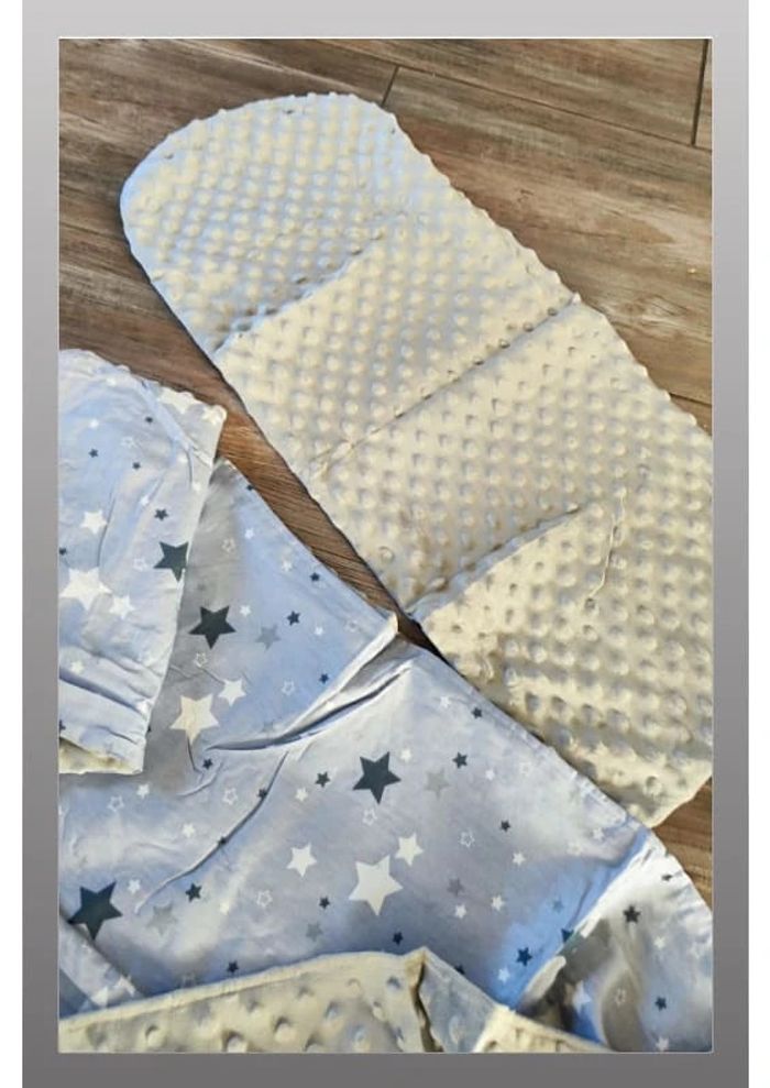 Lot de 5 éléments bleu et gris avec étoile 100x60x15 cm babynest Xanthos home - photo numéro 6