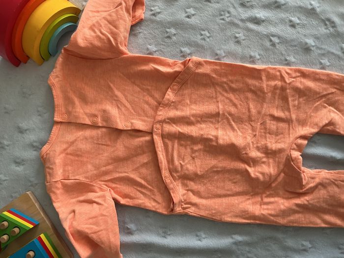 pyjama grenouillère en coton abricot 9 mois gémo - photo numéro 10