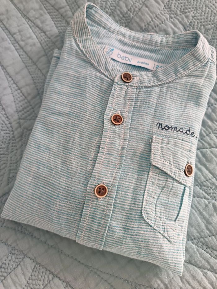 Chemise 24 mois garçon col mao - photo numéro 8