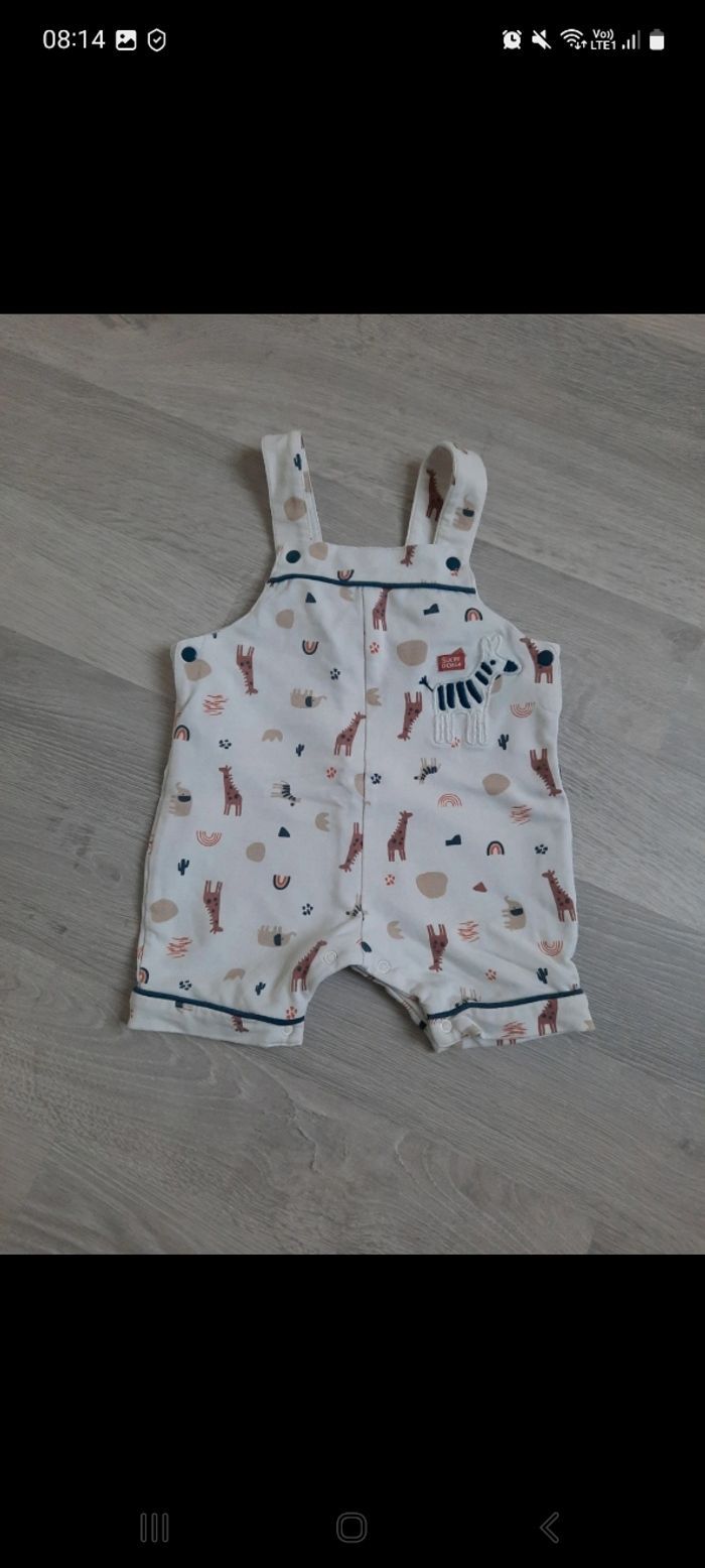 Salopette short 6 mois