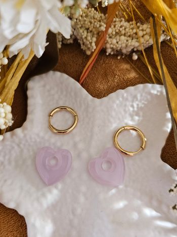 Paire de boucles d'oreilles coeurs 2cm
Créoles dorées en acier inoxydable 