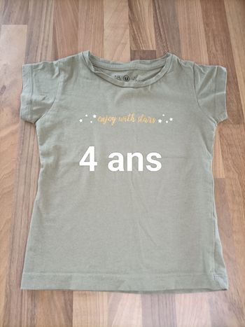 Tee-shirt kaki 4 ans U Essentiel 