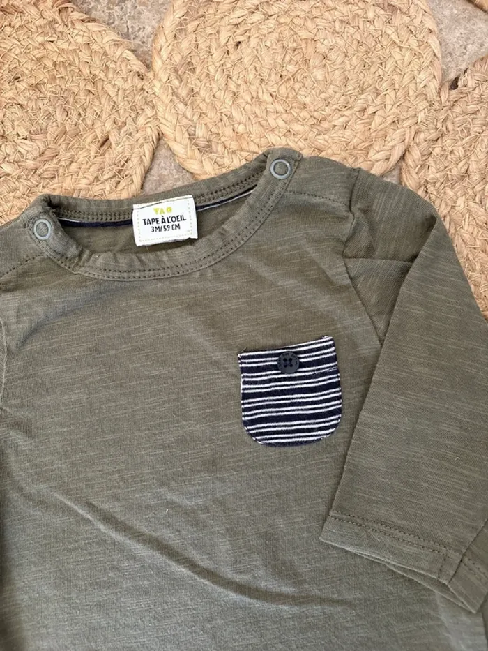 t-shirt manches longues Tape à l’œil 3 mois - photo numéro 2