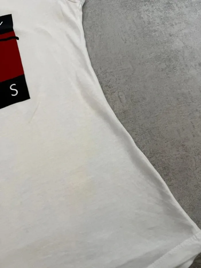 T-shirt Tommy Jeans femme blanc taille S très bon état - photo numéro 5