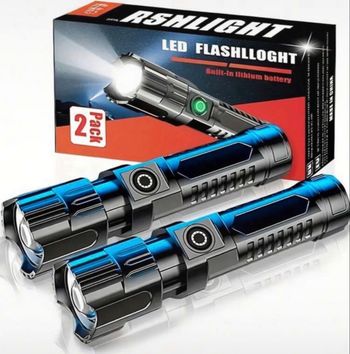 Lot de 2 lampes torches led super lumineuse 