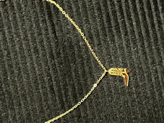 Collier chaîne réglable acier inoxydable or pendentif Santiag petit créateur - photo numéro 4