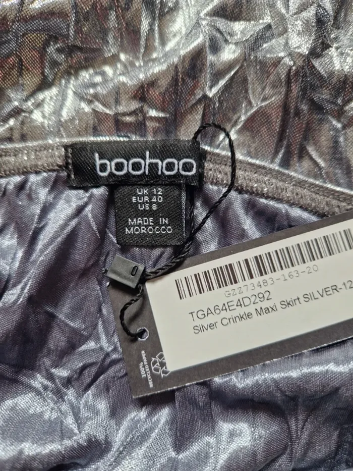 Jupe longue argentée Boohoo taille 40 neuve - photo numéro 4