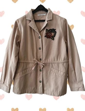 Veste trench rose sable et broderie neuve 10 ans - Monoprix Teens