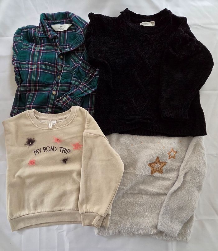 Lot pulls fille 4 ans