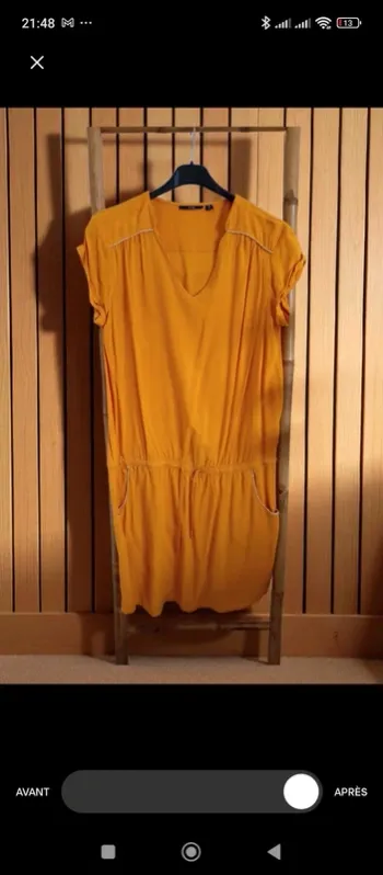 Robe jaune moutarde taille 40