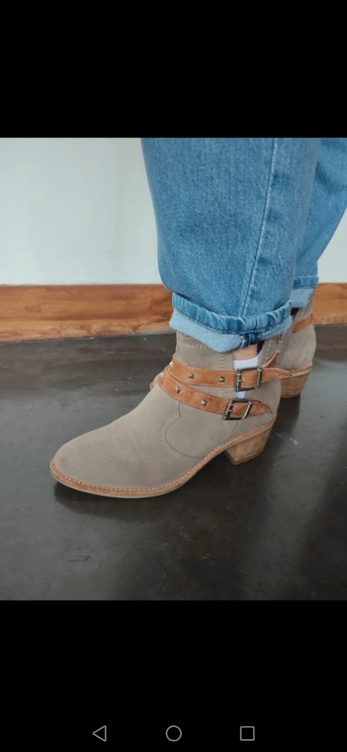 Bottines cuir Nero Giardini  P. 36 beige - photo numéro 2