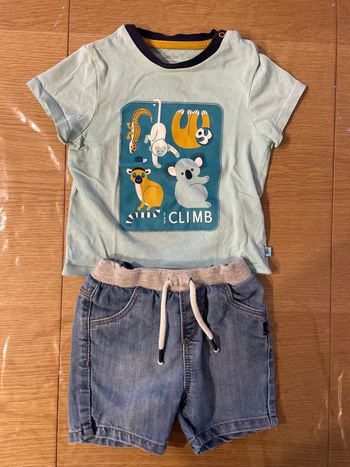 Ensemble short T-shirt, 12 mois