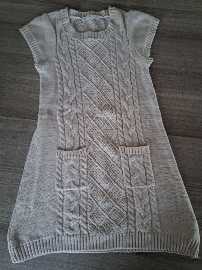 Robe laine beige