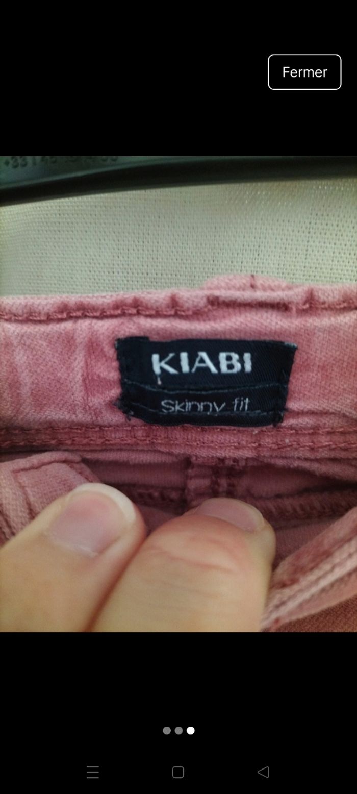 Pantalon rose skinny Kiabi 24 mois - photo numéro 3