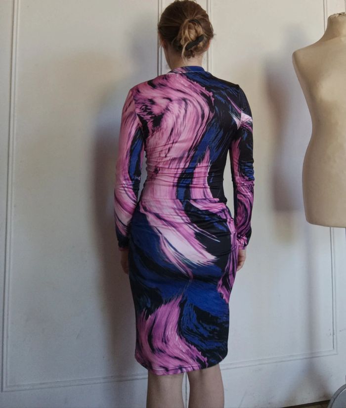 💎 robe prêt du corps femme t xs 34 s 36 coloré multicolore extensible sexy confortable été - photo numéro 6