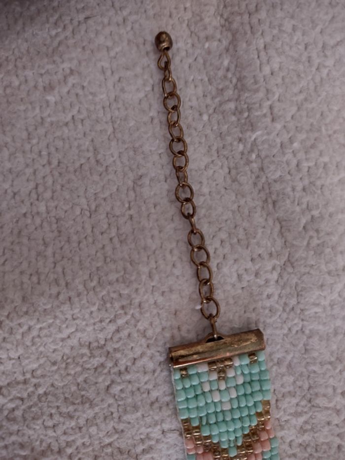 Bracelet perles turquoises - photo numéro 2
