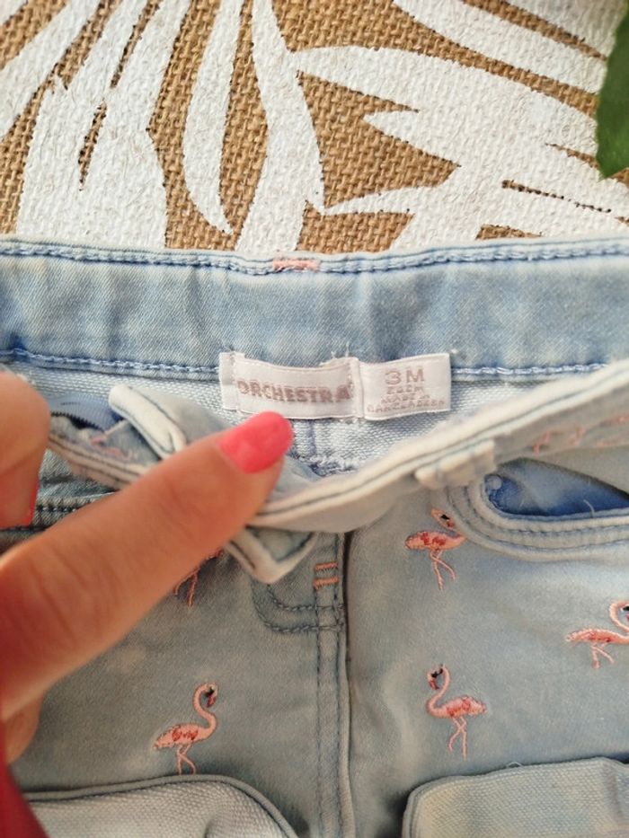 Short fille 3 mois Orchestra flamand rose - photo numéro 4