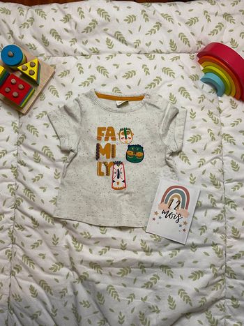 teeshirt manches courtes beige tape à l'oeil 12 mois