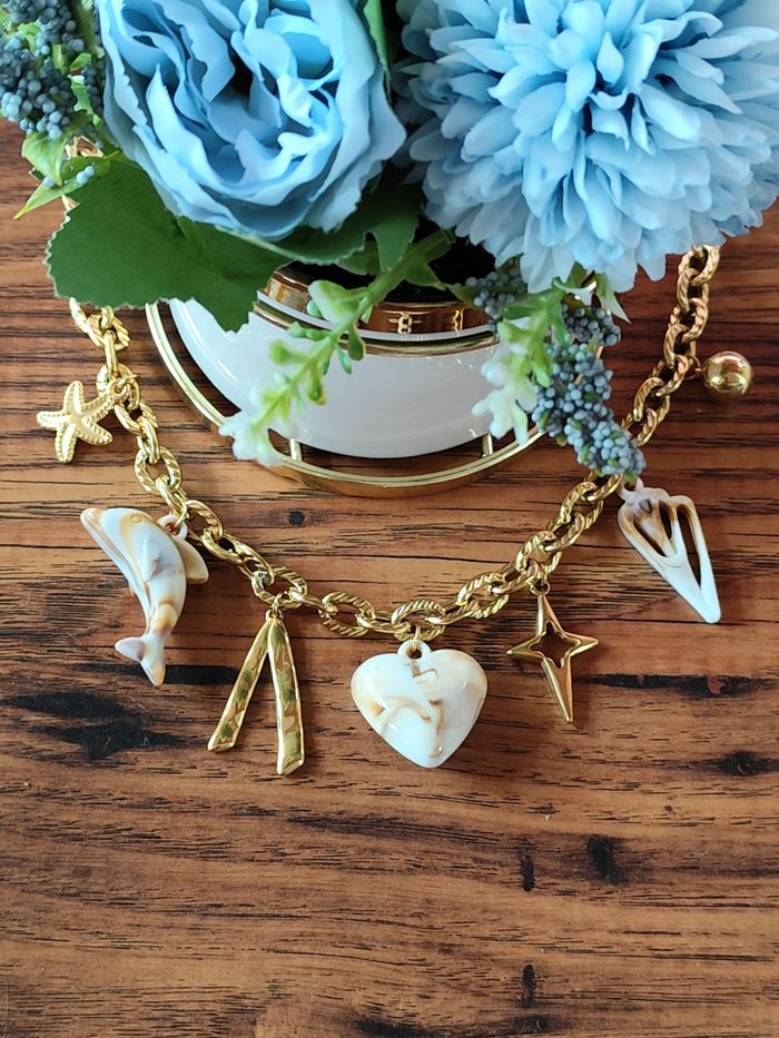 Collier dauphin 🐬  coeur ♥️ ✅ - photo numéro 2