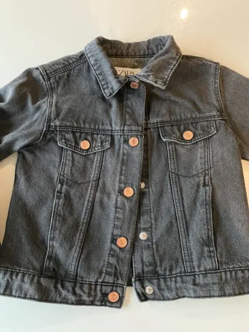 Veste en jeans noir Zara