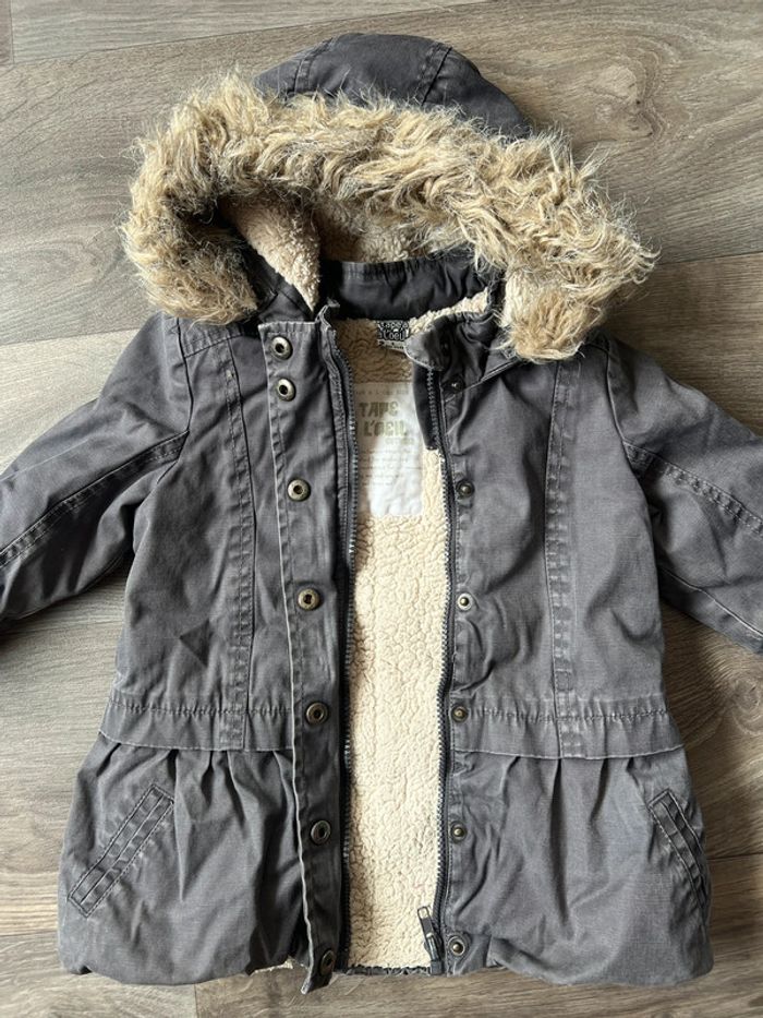 Beau blouson doudoune parka veste fourée à capuche taille 2 ans Tape à l’œil - photo numéro 5