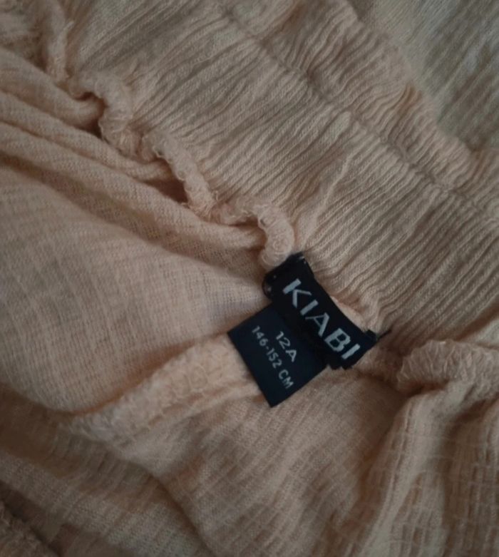 Pantalon léger rose pâle à jambes larges 12ans - photo numéro 3