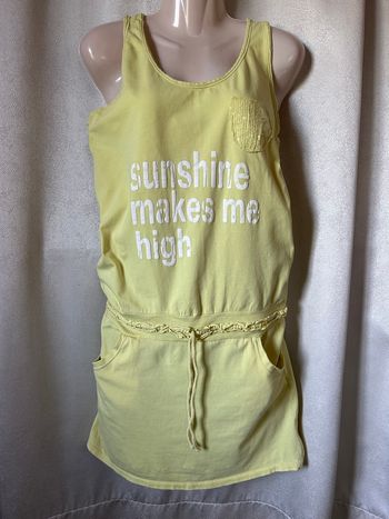 Robe jaune d’été sunshine sequins L