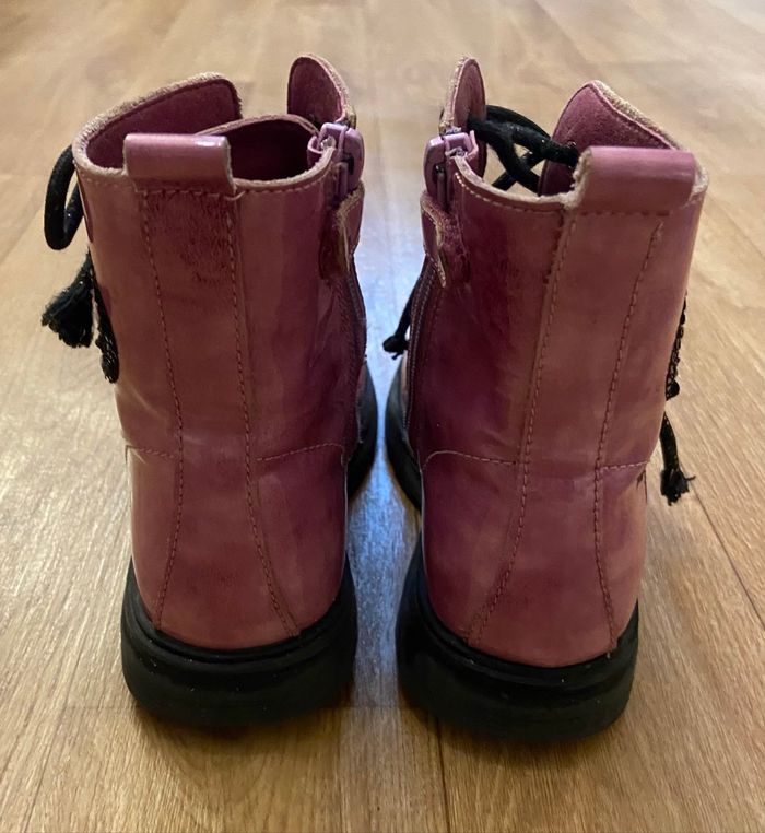 Bottines à lacets roses T.29 - photo numéro 6