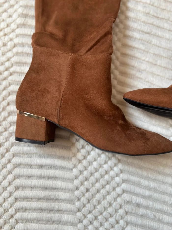 Cuissardes femme en daim marron taille 38 - photo numéro 2