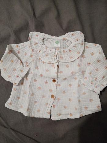 Chemisier blanc avec dessins _ 3 mois 