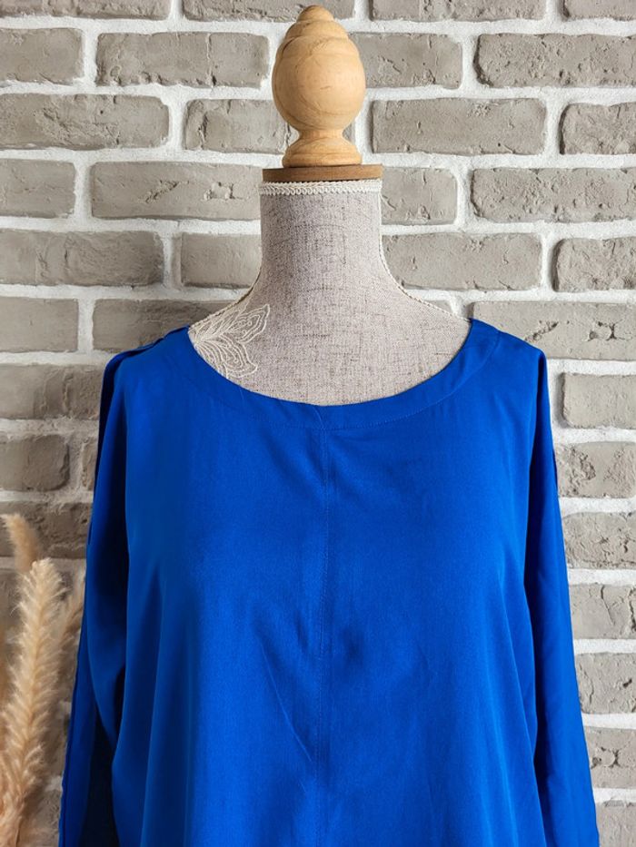 Robe tunique Vero Moda - bleu électrique satiné - photo numéro 2