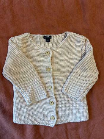 Gilet / Cardigan en maille Kiabi - 9 mois (71 cm) - Beige/Écru