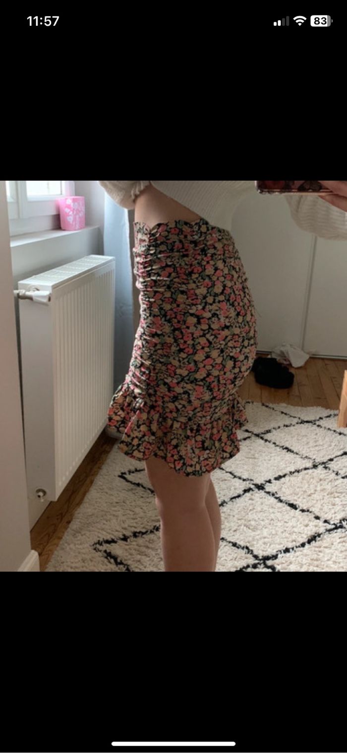 Jupe froncée fleurie - photo numéro 2