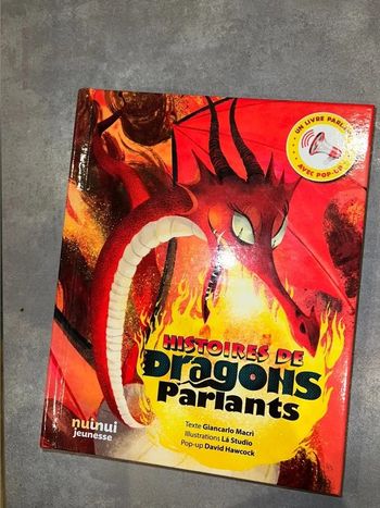 Livre dinosaures Histoires de dragons parlants pop up nuinii jeunesse