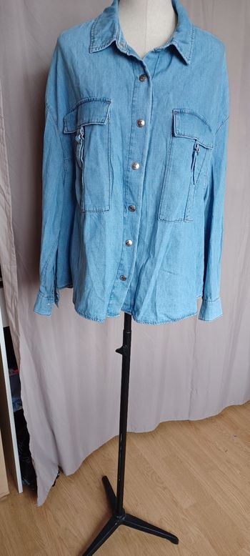 Très belle veste chemise jeans femme T XXL 