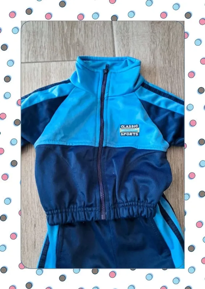 Ensemble jogging veste pantalon 12 mois - photo numéro 2