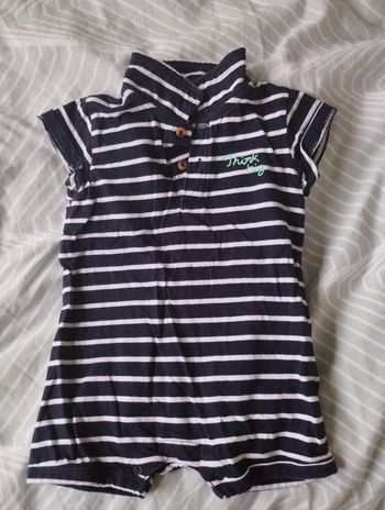 Combinaison d'été marinière 12 mois Vertbaudet