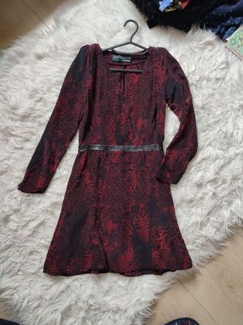 Robe The Kooples imprimée rouge et noir xs