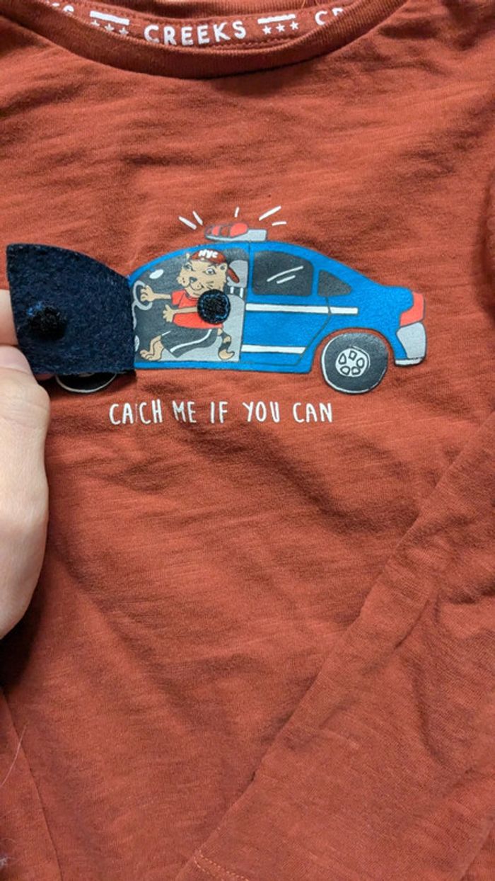 T-shirt police voleur interactif 4, 5 ans - photo numéro 2