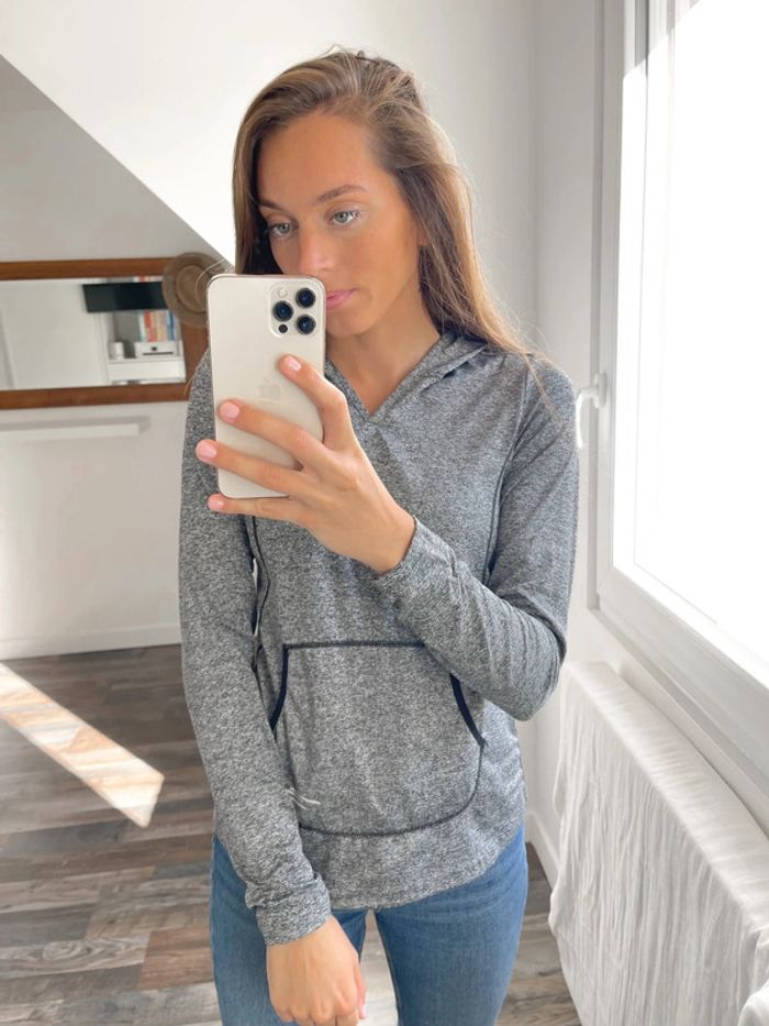 Haut manches longues gris foncé Crivit Sport - photo numéro 2