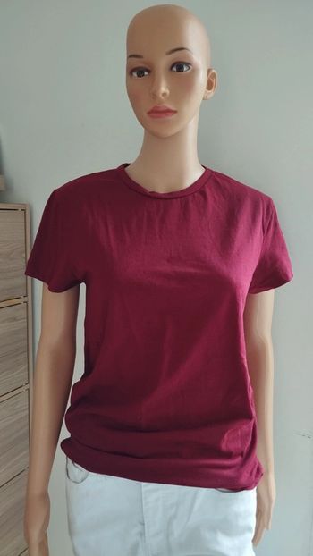 Tee-shirt bordeaux femme taille s