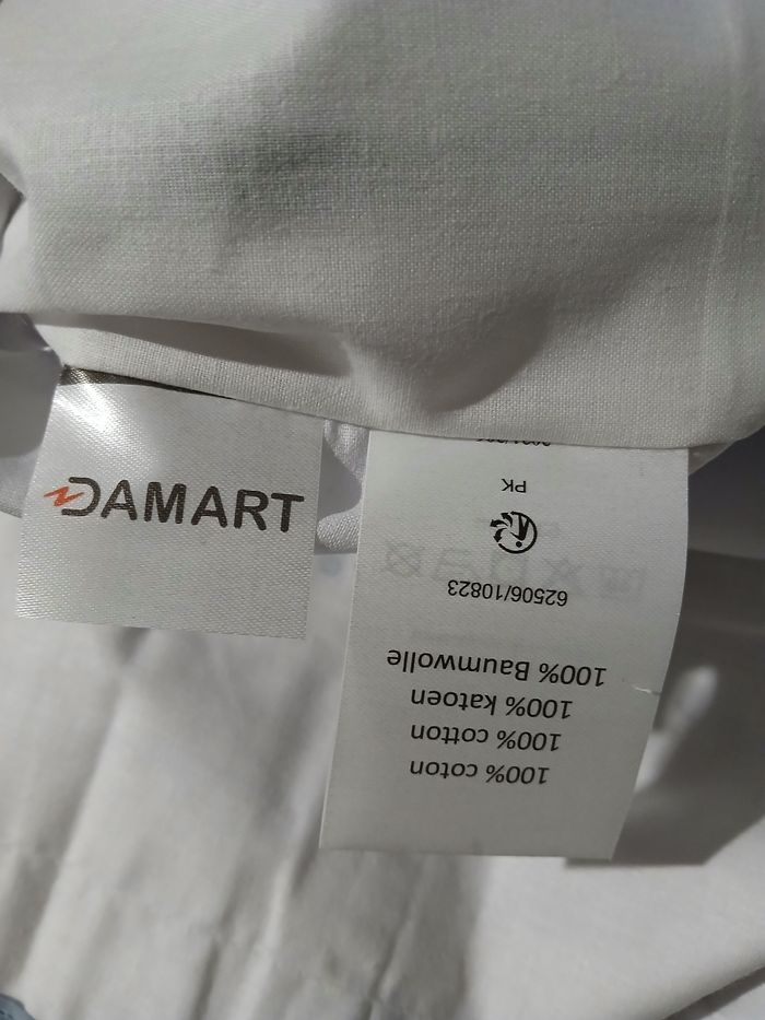 Lot de 2 taies d’oreiller blanc & bleu ciel - Damart - photo numéro 4