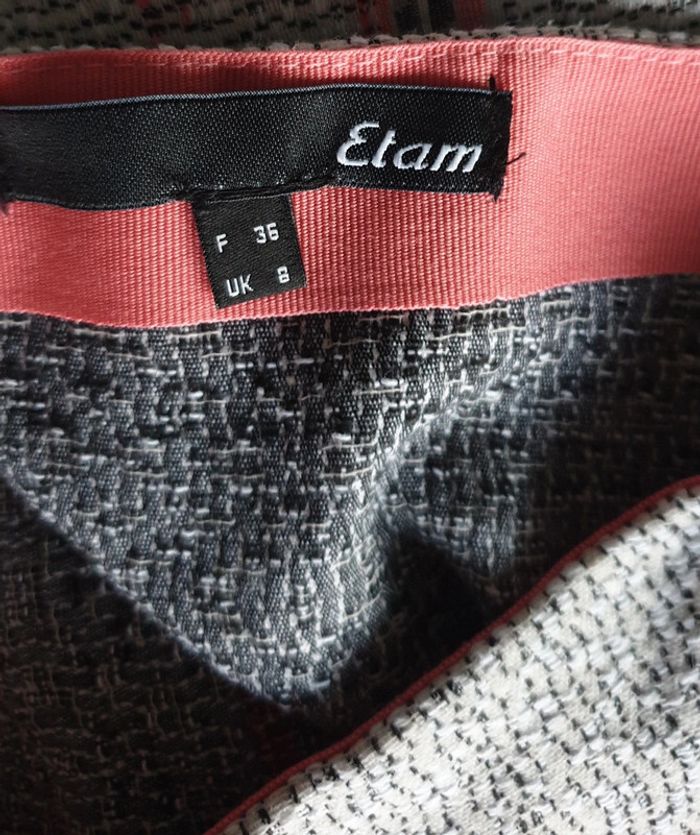 Jupe droite courte, taille 36, Etam - photo numéro 2
