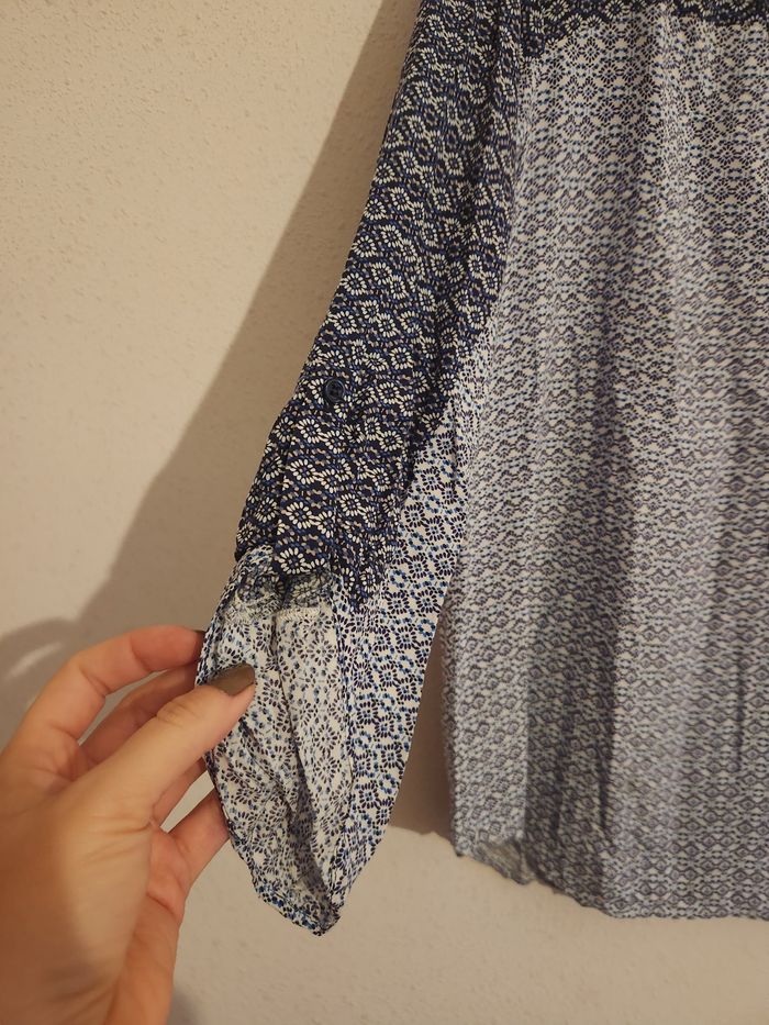 Blouse imprimée bleue Sud Express T.M - fluide & élégante - photo numéro 2